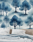 Forest Wallpaper - Misty Trees in Watercolor