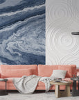 Papier Peint Géométrique - Vagues Abstraites