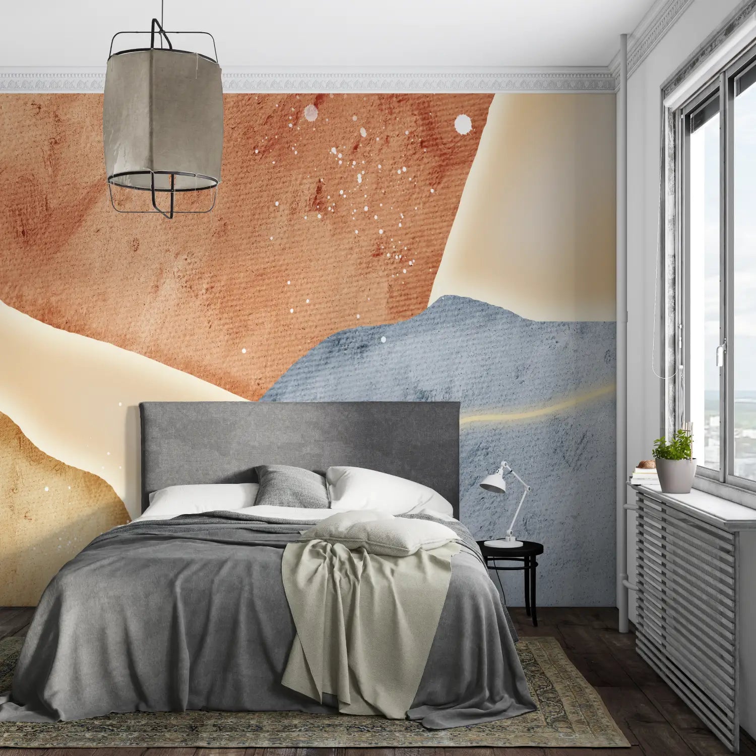 Papier Peint Géométrique - Patchwork Organique