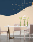 Papier Peint Art & Déco – Courbes Sable et Marine