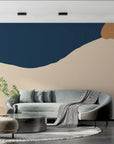 Papier Peint Art & Déco – Courbes Sable et Marine