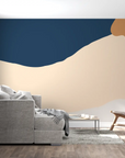 Papier Peint Art & Déco – Courbes Sable et Marine