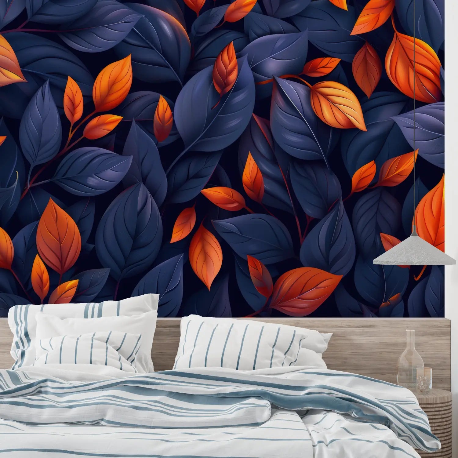 Foliage Wallpaper - Dark and Copper Leaves