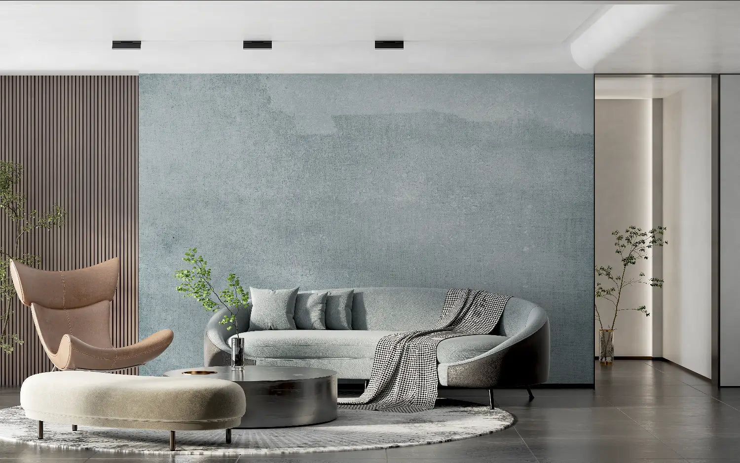 Retro Wallpaper - Grey Textured Wall