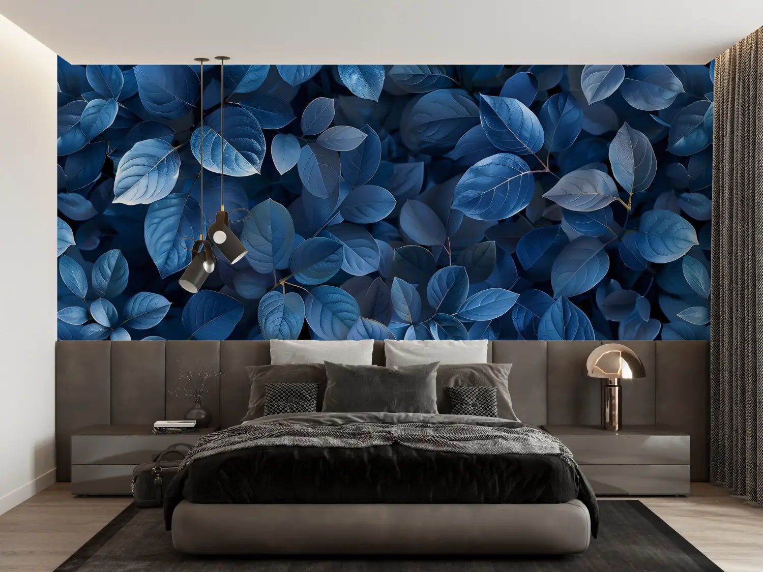 Foliage Wallpaper - Blue Foliage