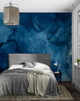 Papier Peint Art & Déco - Abstraction Bleue Profonde