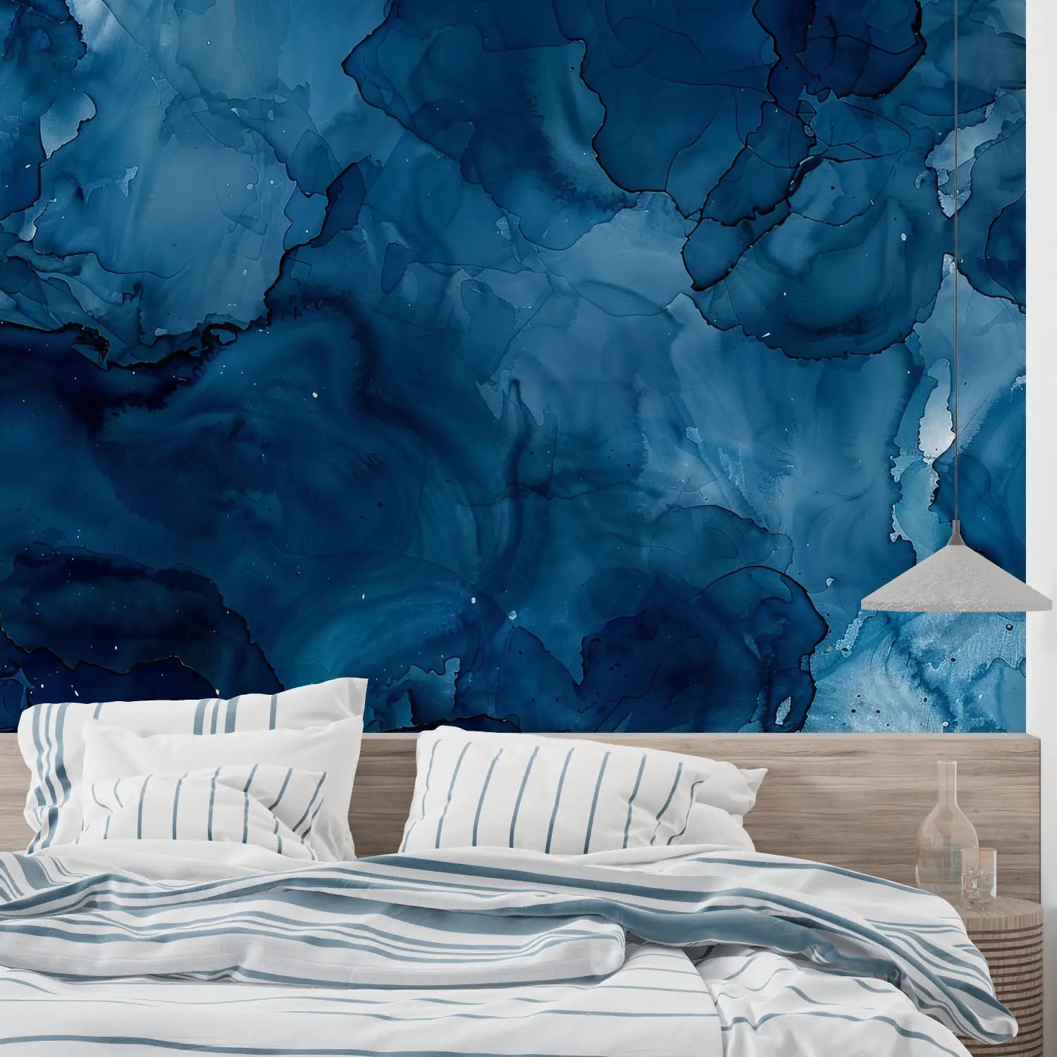 Art &amp; Deco Wallpaper - Deep Blue Abstraction