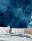 Papier Peint Art & Déco - Abstraction Bleue Profonde