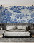 Japanese Wallpaper - Traditional Blue Landscape