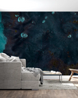 Papier Peint Art & Déco – Nuances Indigo Abstraites