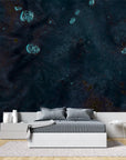 Papier Peint Art & Déco – Nuances Indigo Abstraites