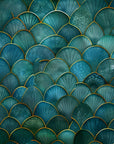 Papier Peint Art & Déco – Écailles Émeraude