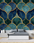 Papier Peint Art & Déco – Arches Émeraude et Or