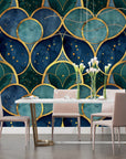 Papier Peint Art & Déco – Arches Émeraude et Or