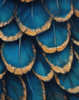 Animal Wallpaper – Blue and Gold Feathers