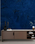 Papier Peint Pierre - Mur Texturé Bleu Nuit