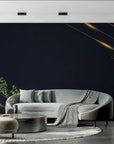 Art Deco Wallpaper – Gold Lines on Blue
