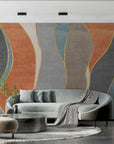 Art Deco Wallpaper – Colorful and Golden Waves