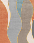 Art Deco Wallpaper – Colorful and Golden Waves