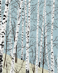 Papier Peint Forêt - Bouleaux d’Hiver