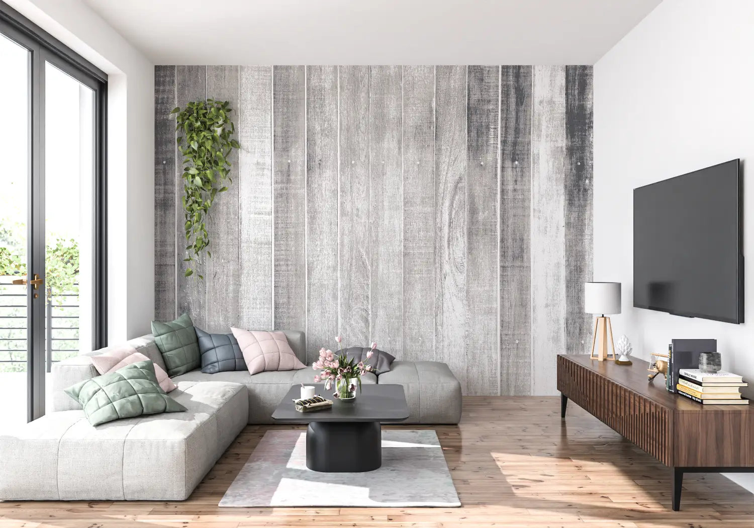 Wood Wallpaper - Bleached Planks