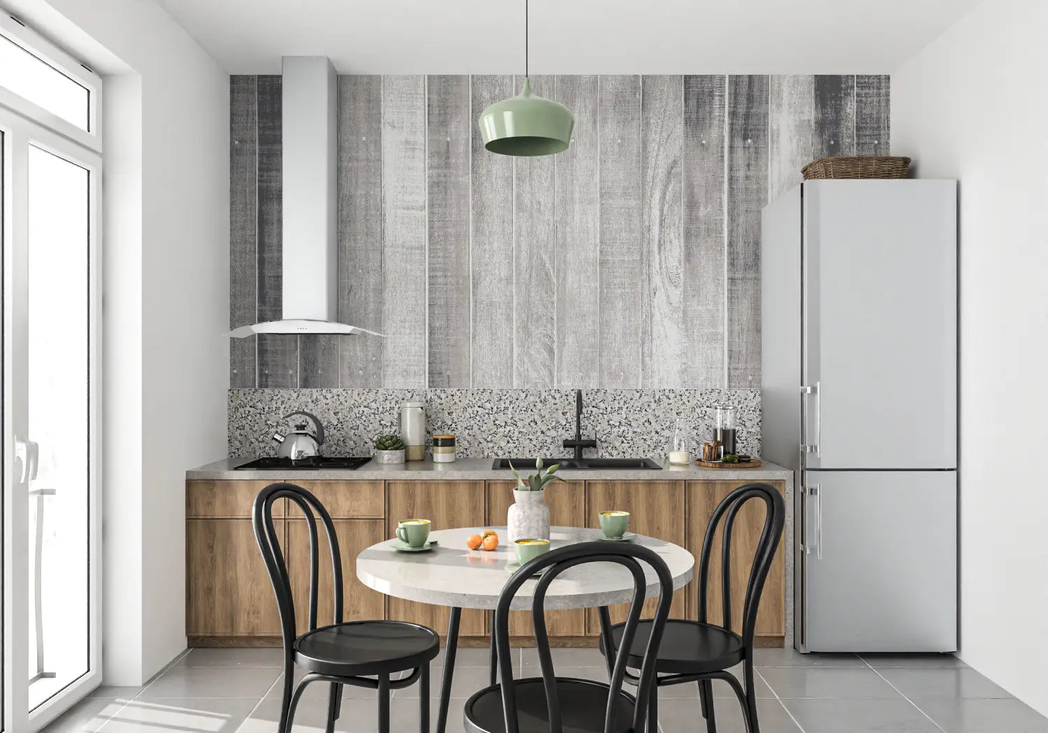 Wood Wallpaper - Bleached Planks