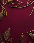 Foliage Wallpaper - Golden Branches on Purple Background