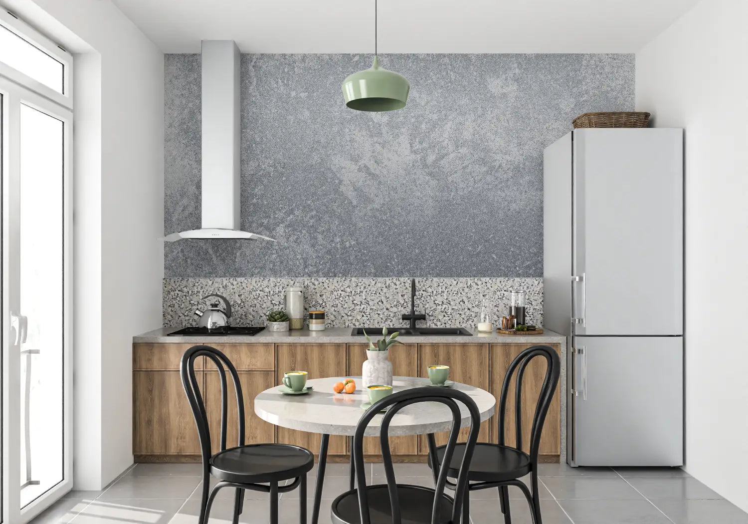 Papier Peint Pierre - Granit Gris