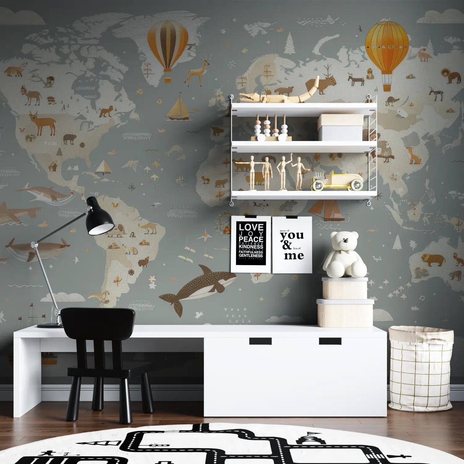 Children's Wallpaper - Animal World Map