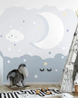 Papier Peint Enfant - Douce Nuit et Lune Rêveuse