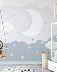 Papier Peint Enfant - Douce Nuit et Lune Rêveuse