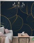 Foliage Wallpaper - Elegant Gold Leaves
