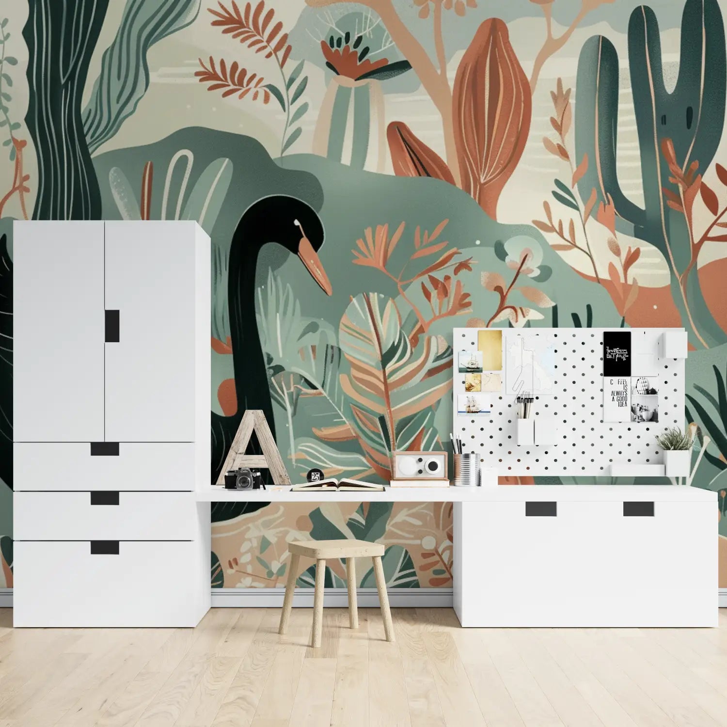 Animal Wallpaper - Black Swan and Marsh