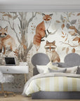 Forest Wallpaper - Curious Foxes
