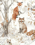 Forest Wallpaper - Curious Foxes