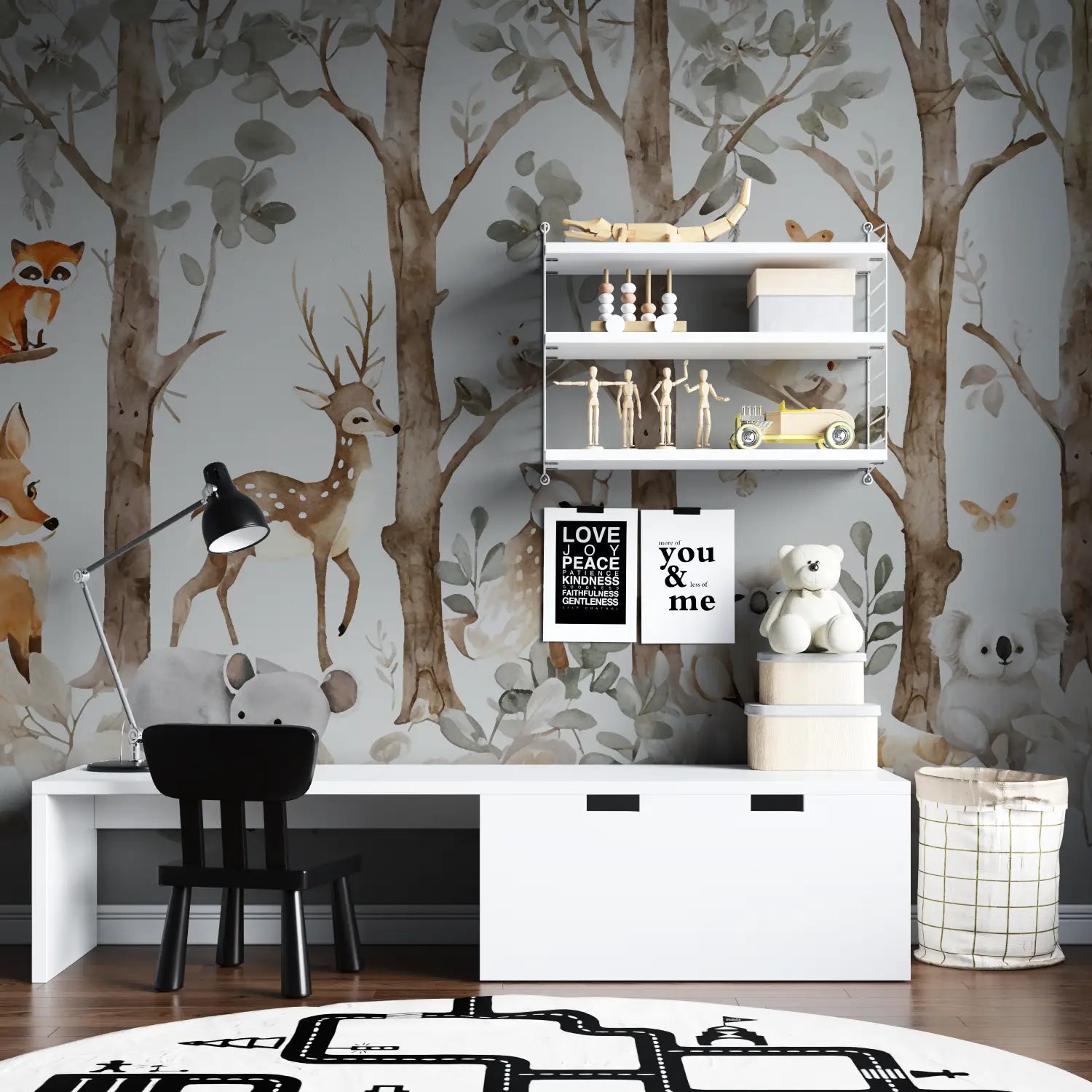 Children's Wallpaper - Forest and Friendly Animals