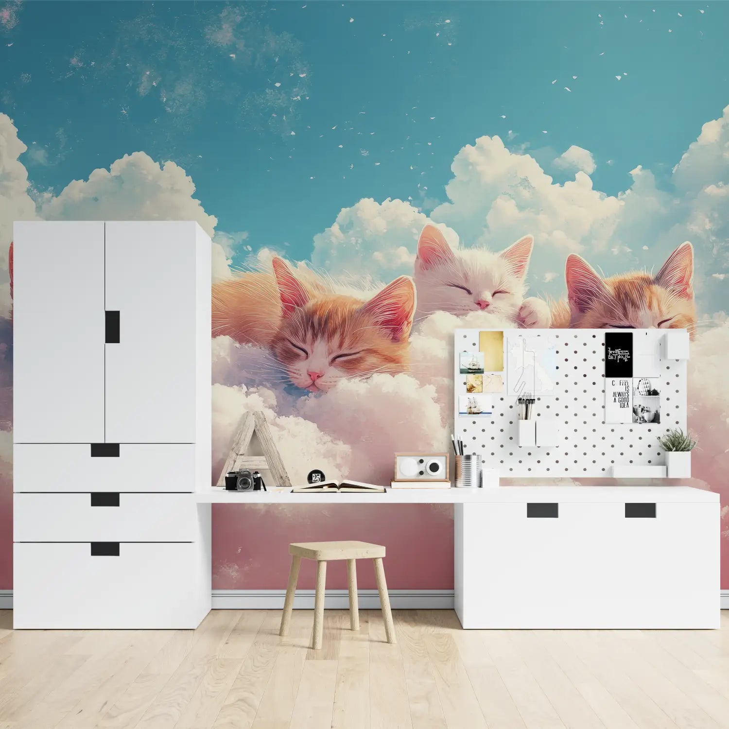 Animal Wallpaper - Kittens in the Clouds
