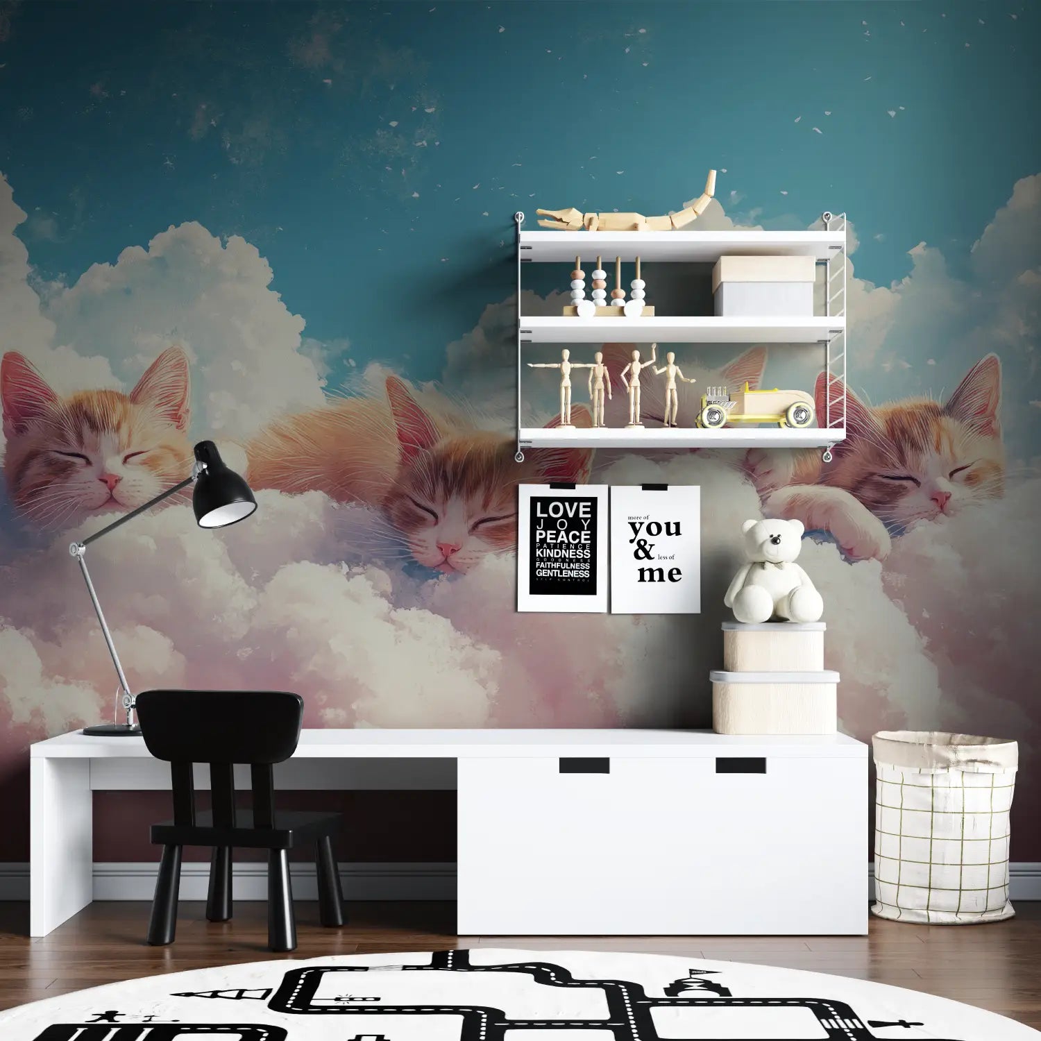 Animal Wallpaper - Kittens in the Clouds