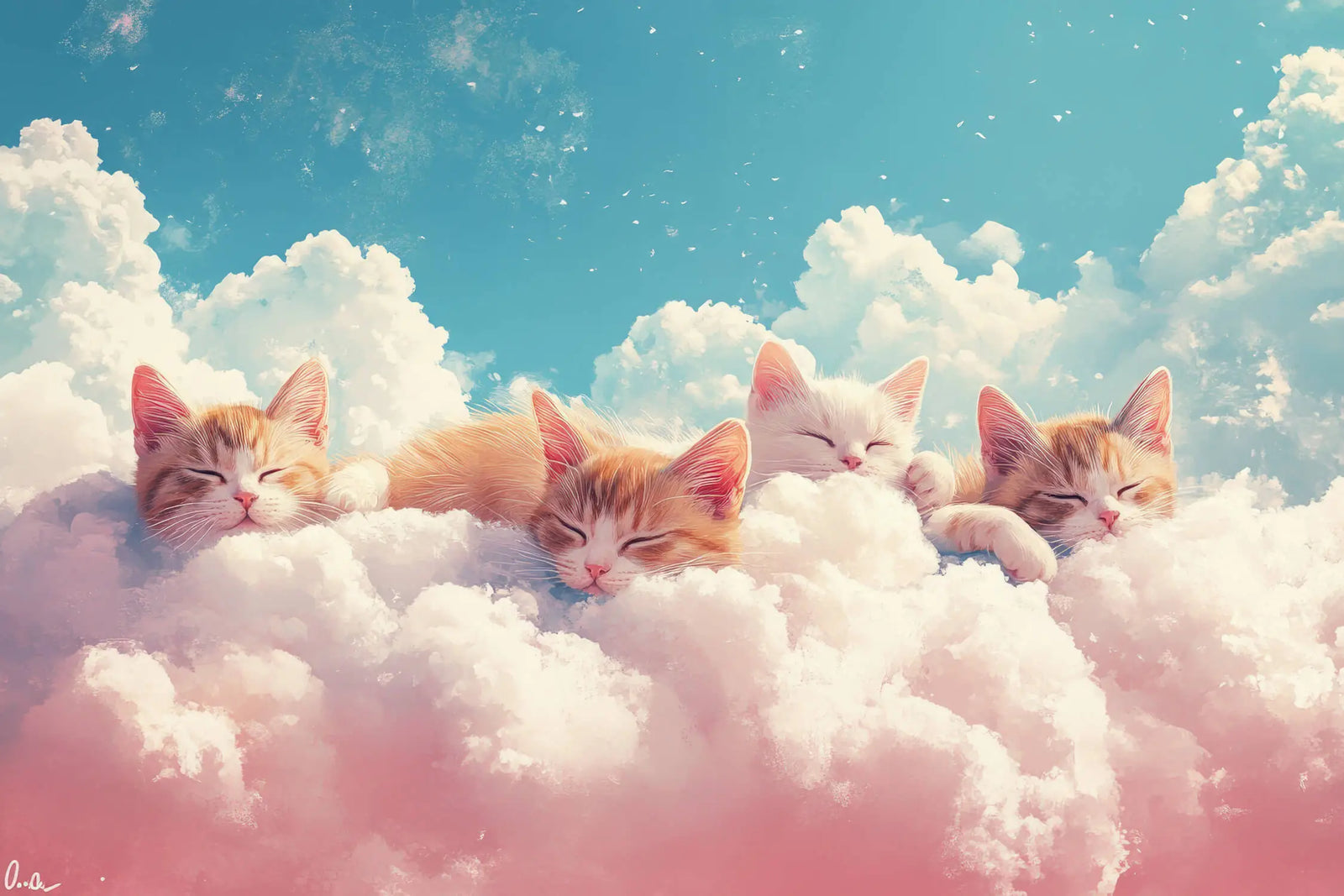 Animal Wallpaper - Kittens in the Clouds