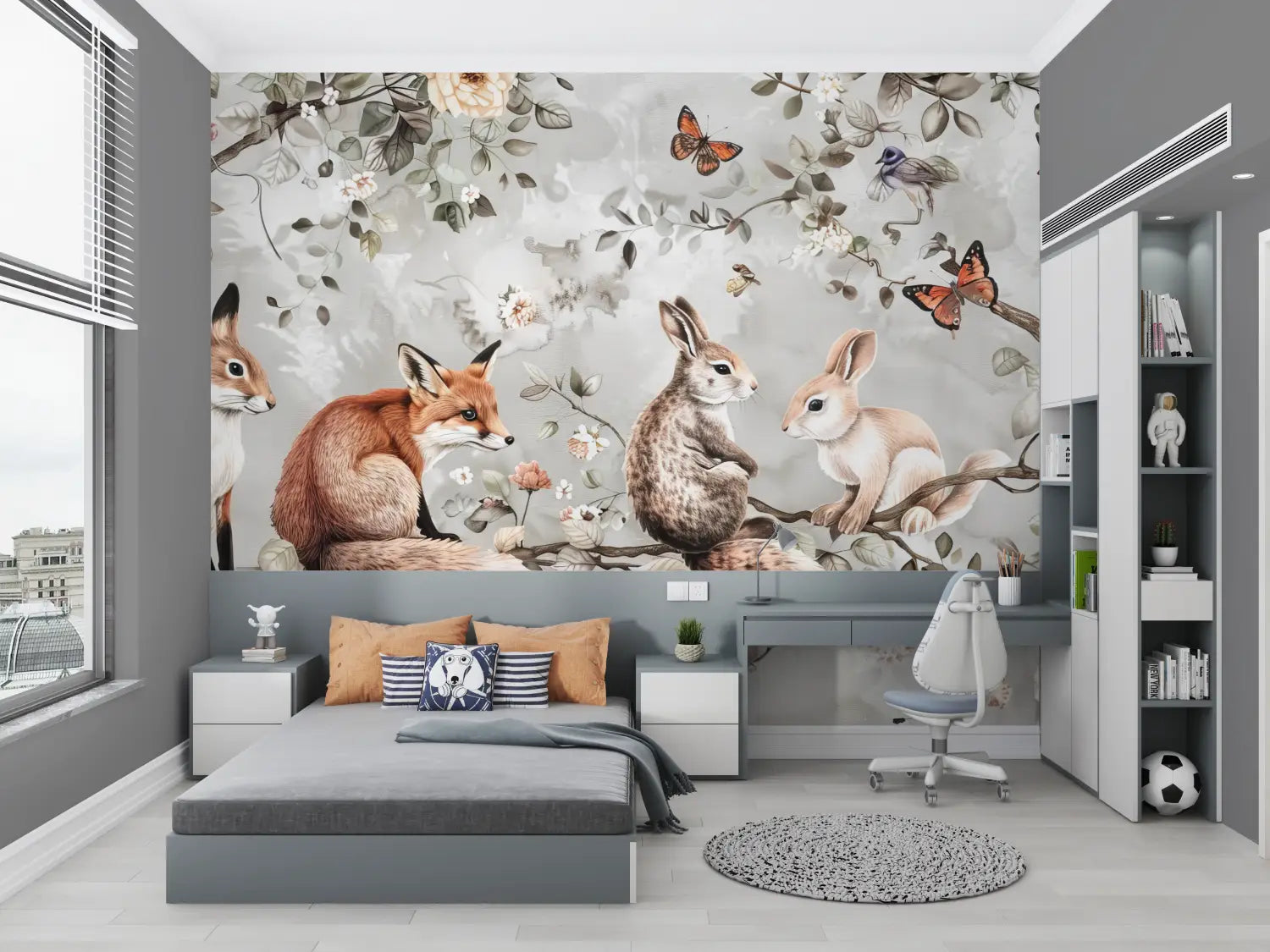 Animal Wallpaper - Foxes and Rabbits