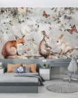 Papier Peint Animaux - Renards et Lapins