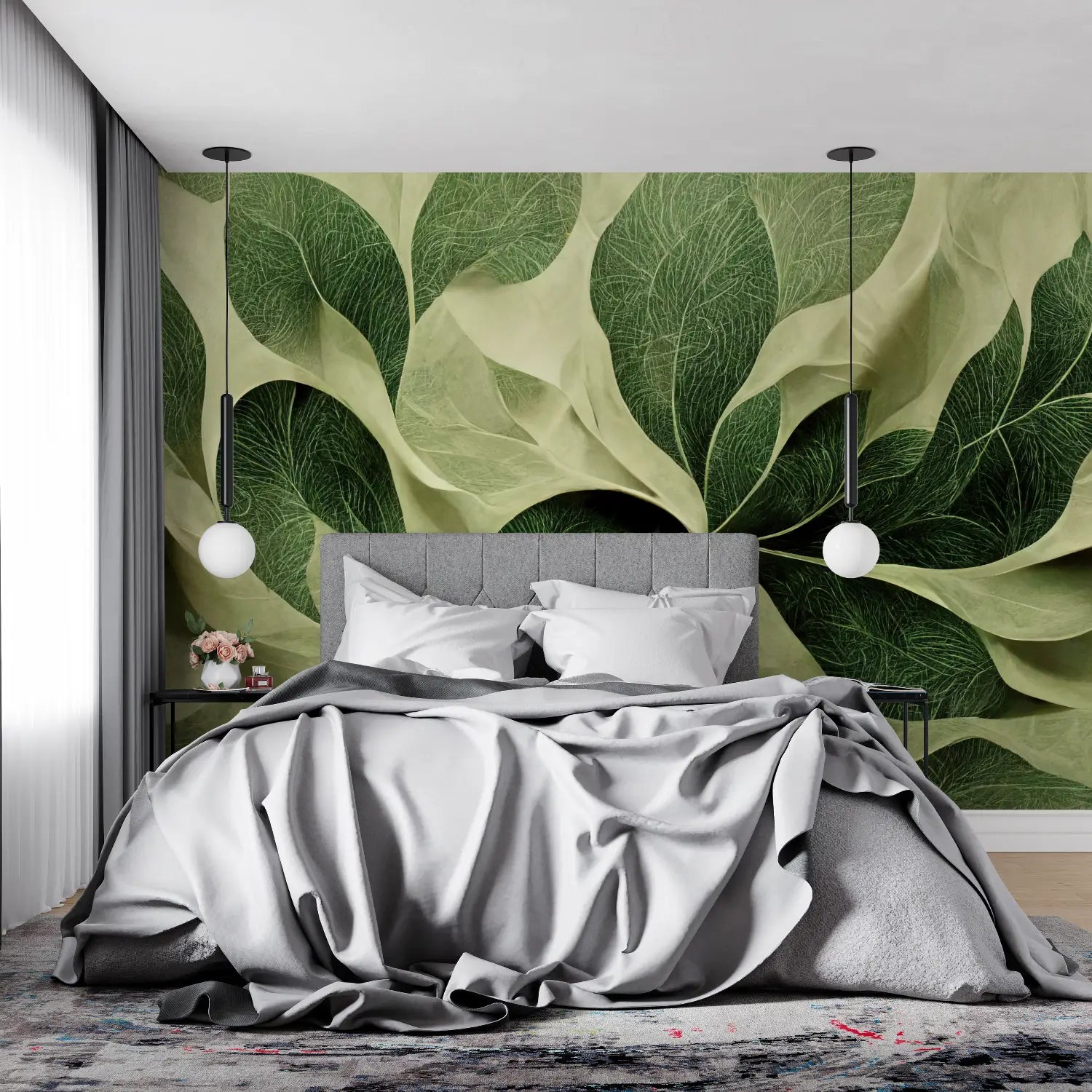 Foliage Wallpaper - Large Embossed Leaves