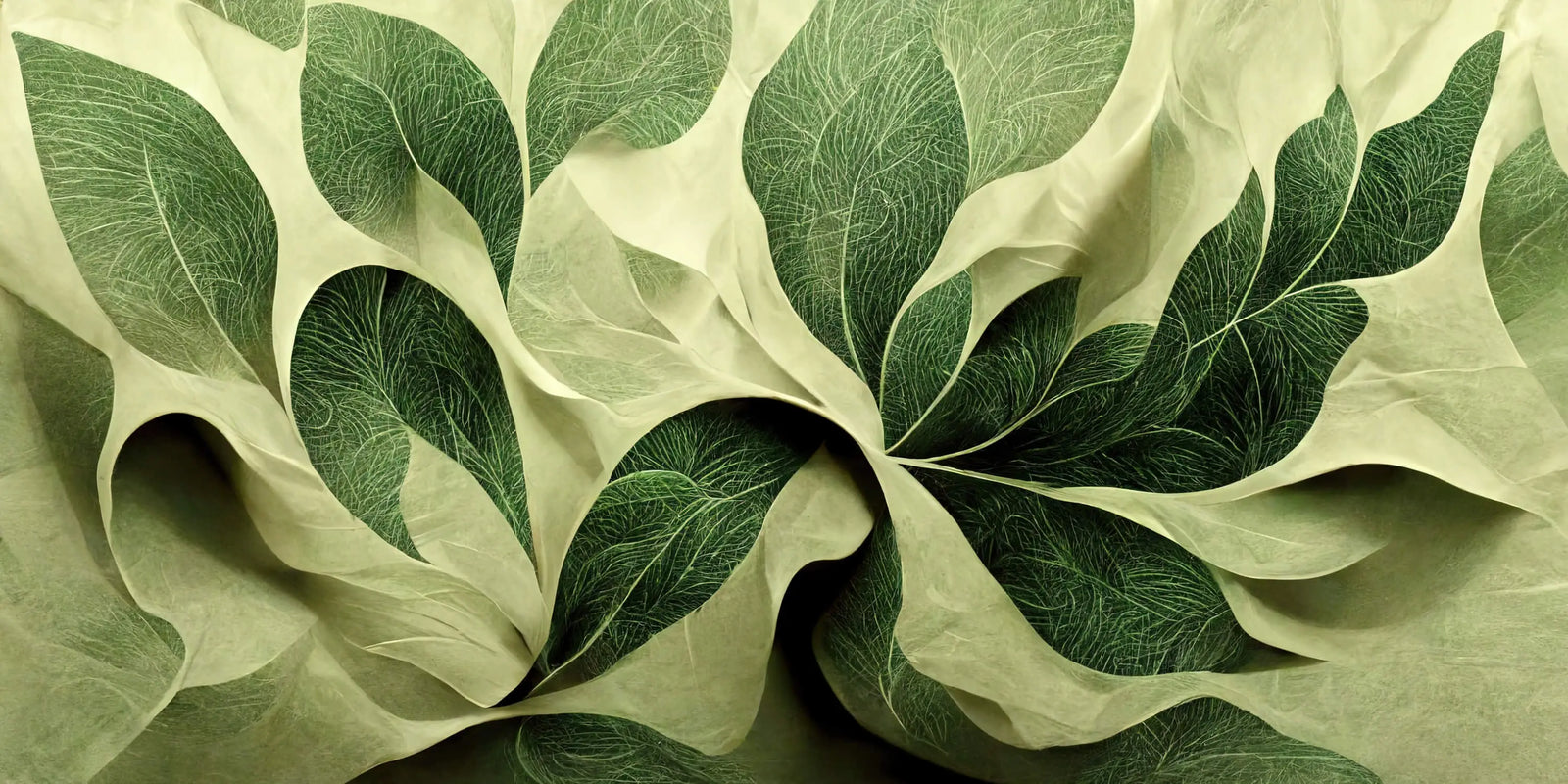 Foliage Wallpaper - Large Embossed Leaves