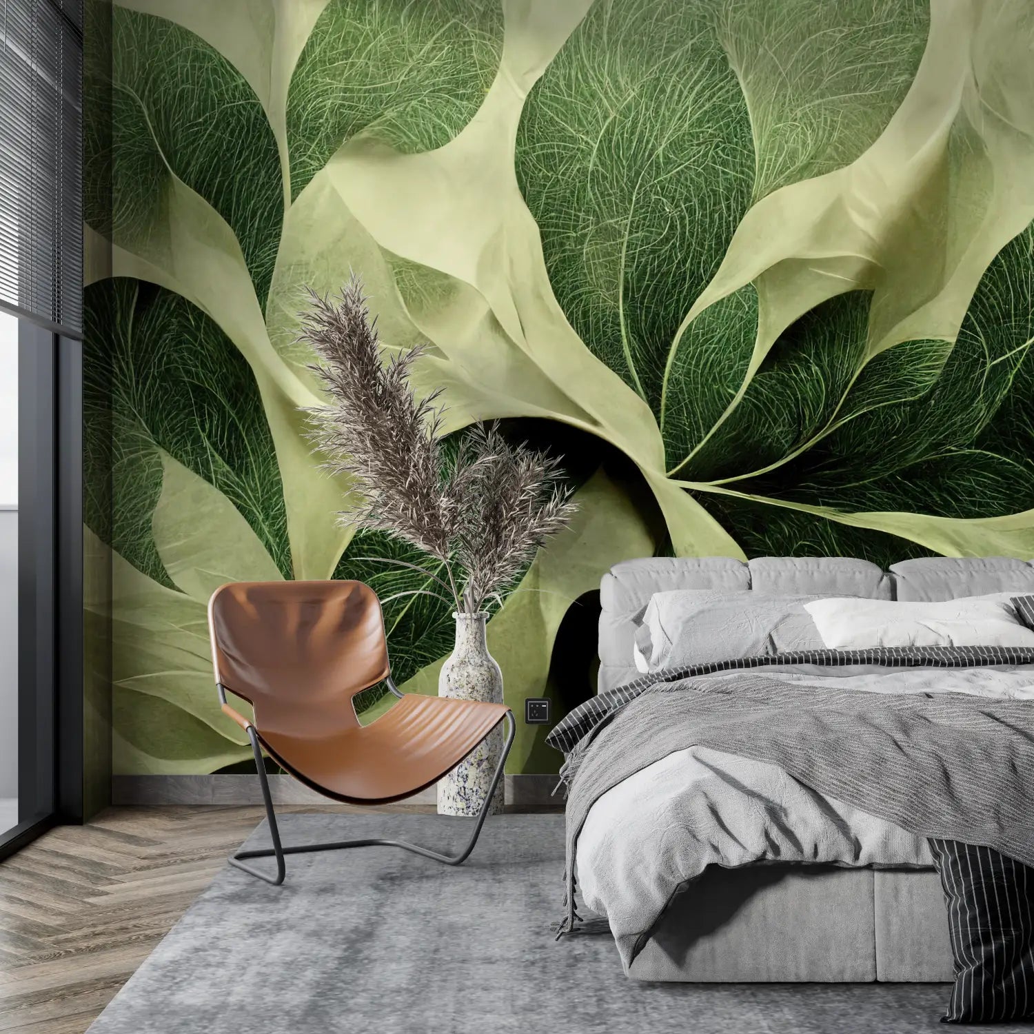 Foliage Wallpaper - Large Embossed Leaves