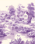 Papier Peint Vintage - Village Bucolique