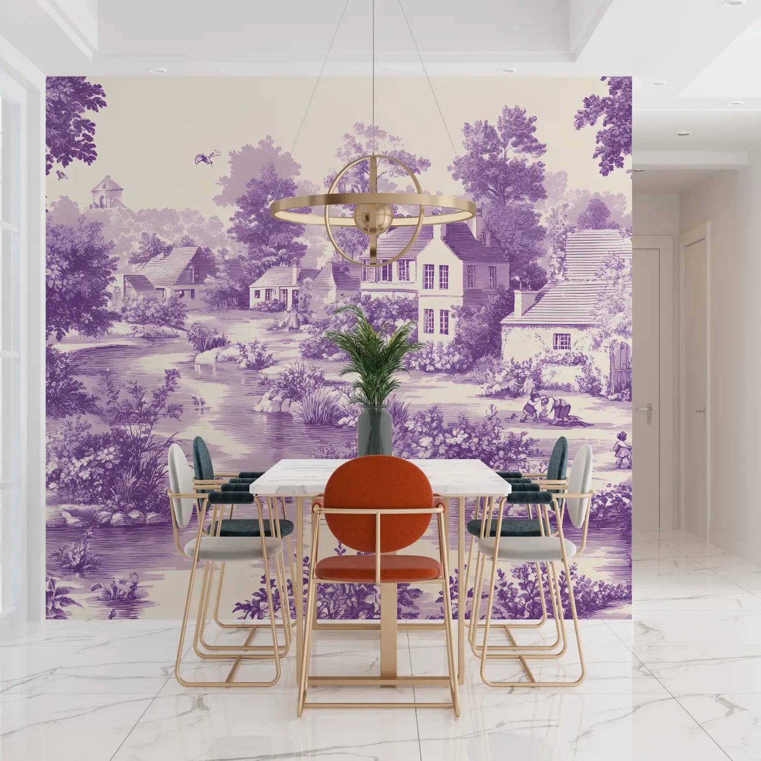 Vintage Wallpaper - Bucolic Village