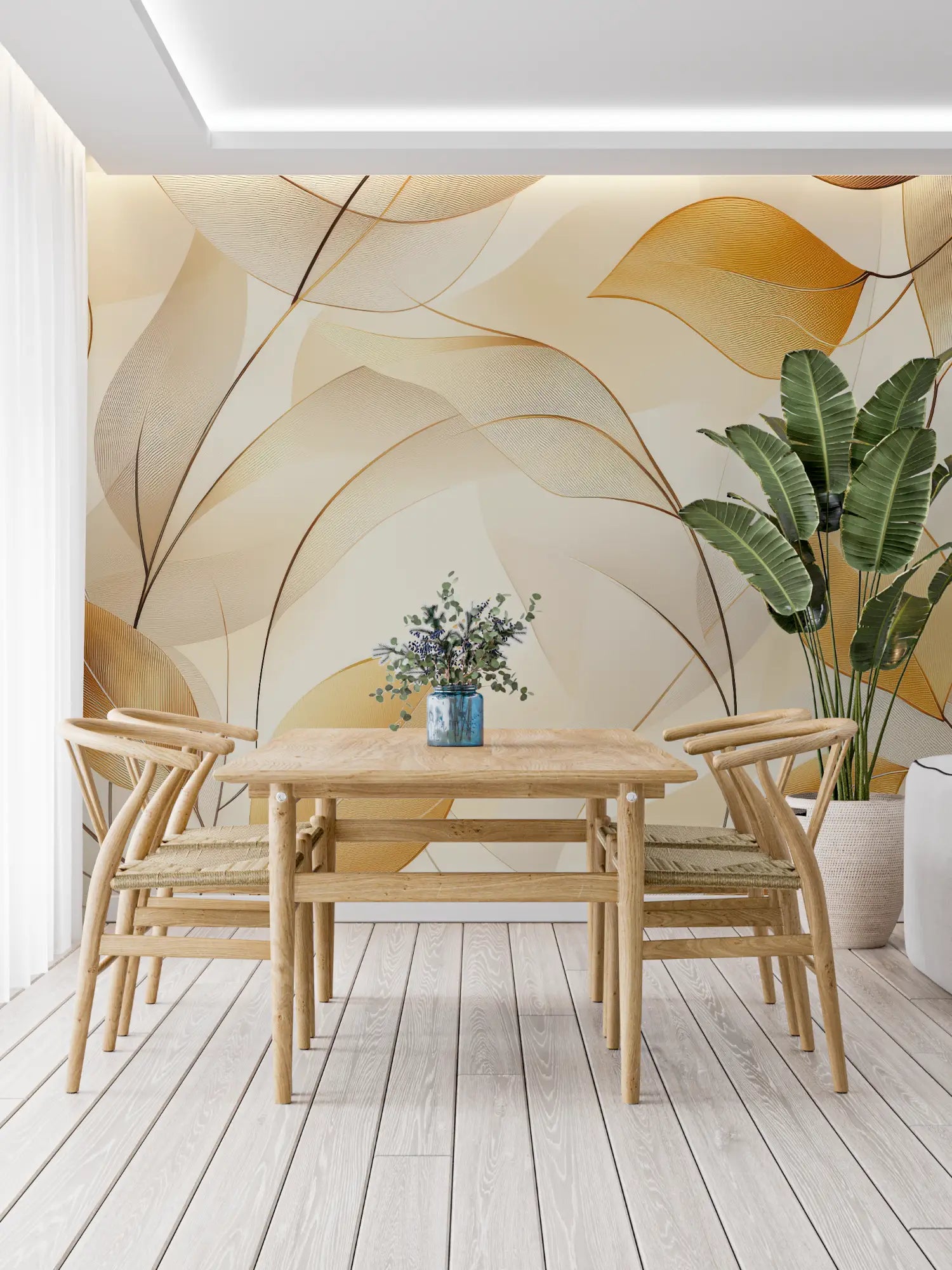 Foliage Wallpaper - Aerial Golden Leaves