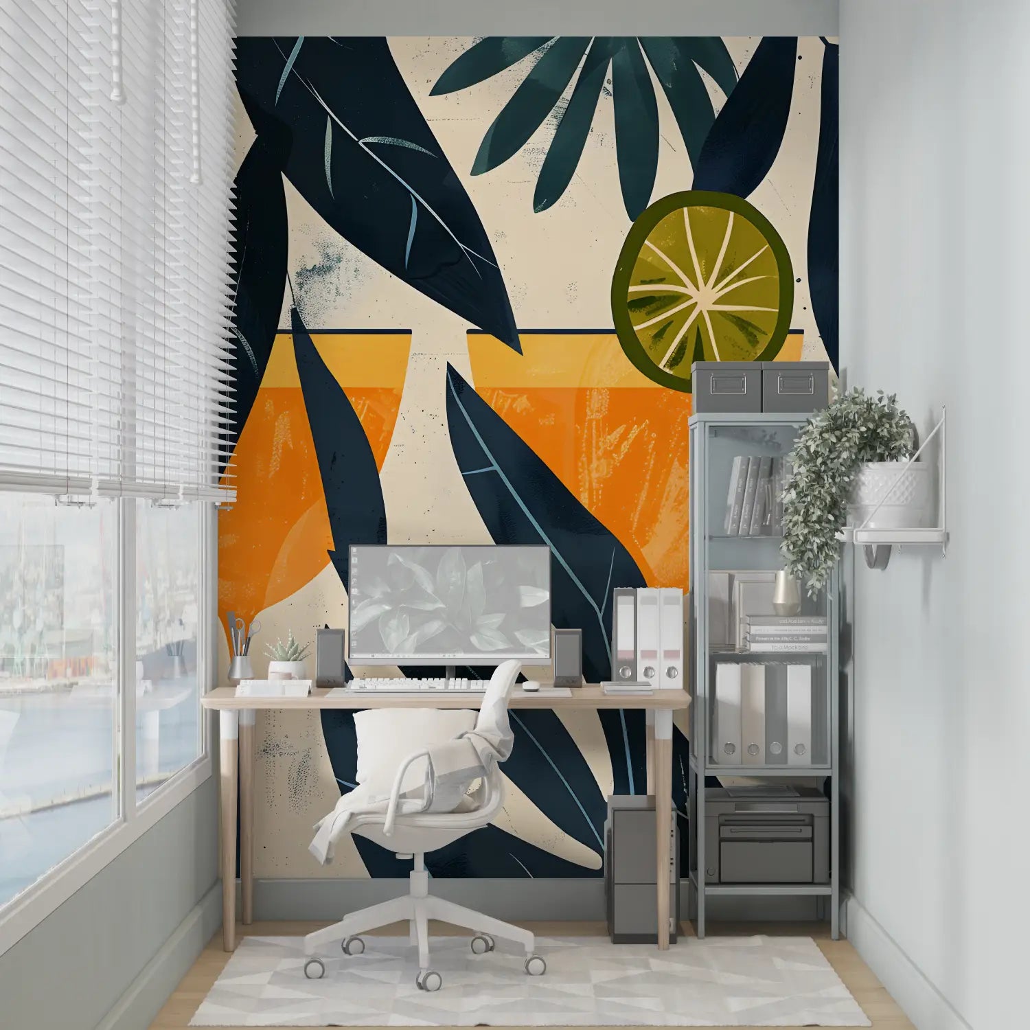 Tropical Wallpaper - Cocktail and Leaves