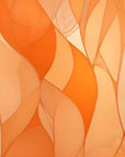 Papier Peint Art & Déco - Ondulations Oranges