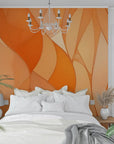 Papier Peint Art & Déco - Ondulations Oranges